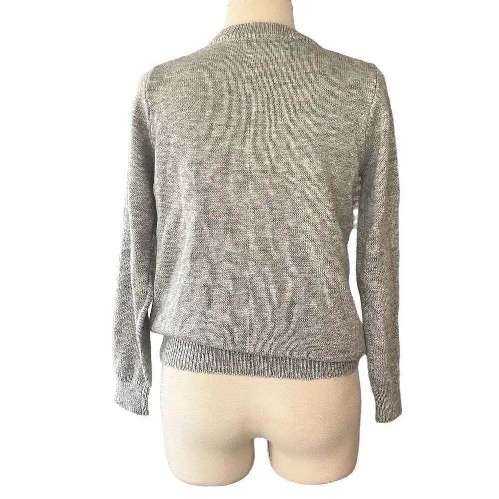 Poof New York GO TEAM Football Sequin Pullover Sweater Women’s Small - Picture 4 of 6